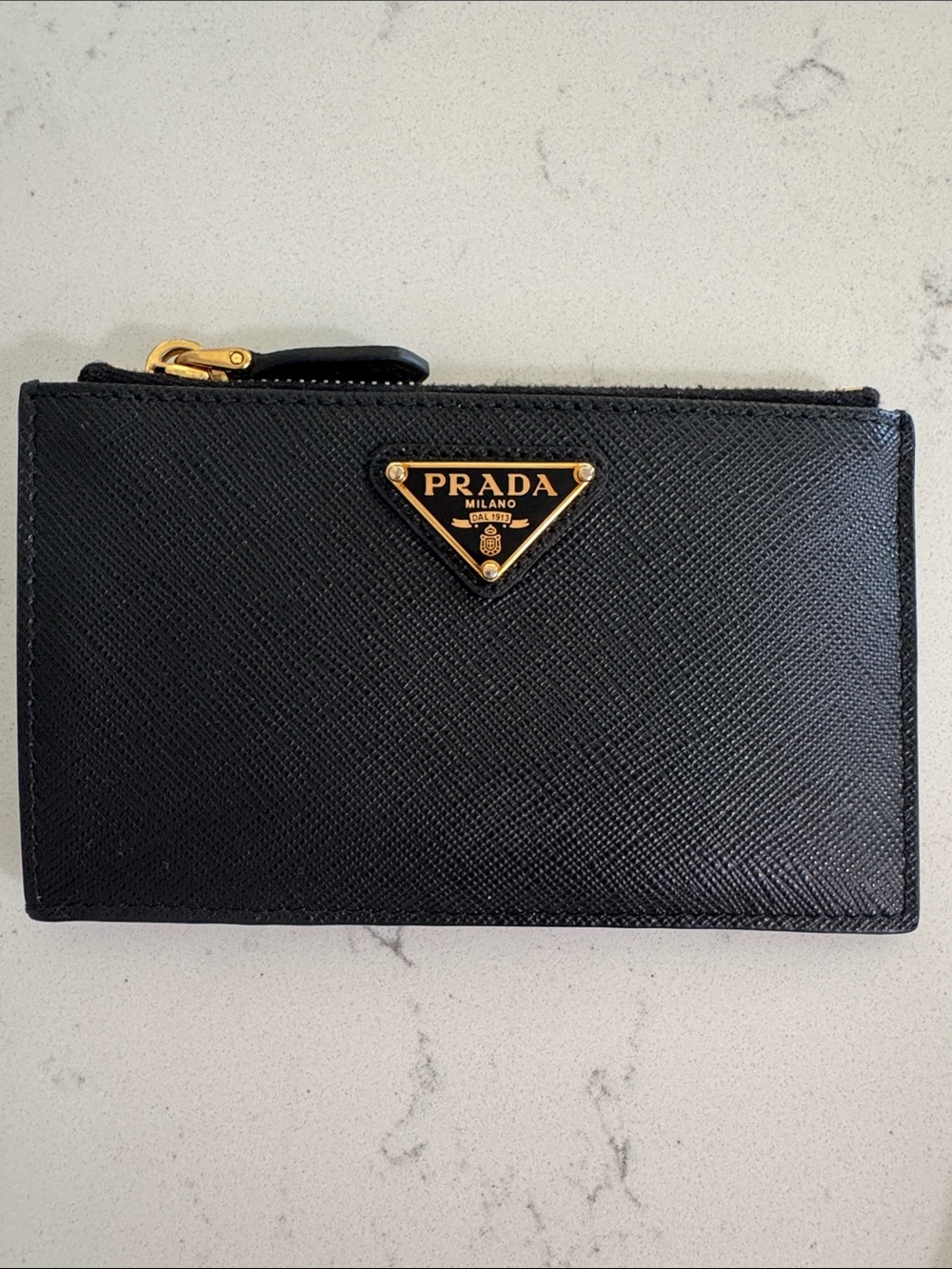 Prada Black Saffiano Leather Card Holder